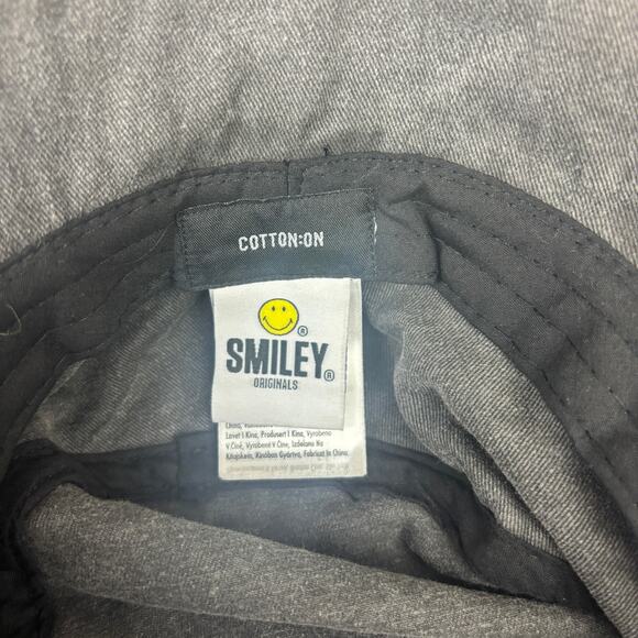 Smiley Originals Have A Nice Day Bucket Hat Black Cotton On Embroidered - Picture 10 of 14